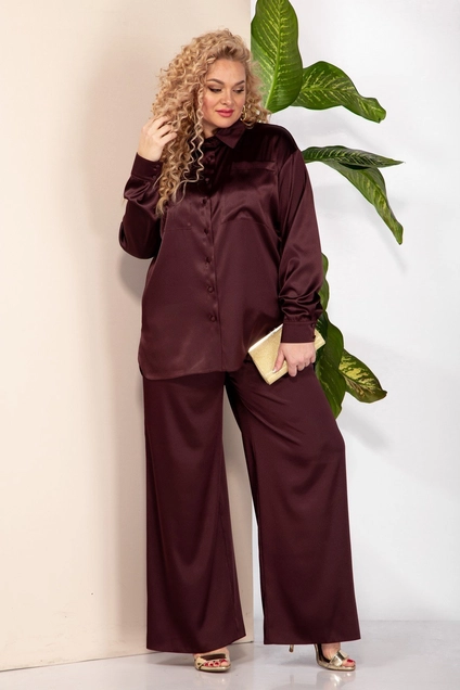 Костюм брючный 843 шоколад Anastasia