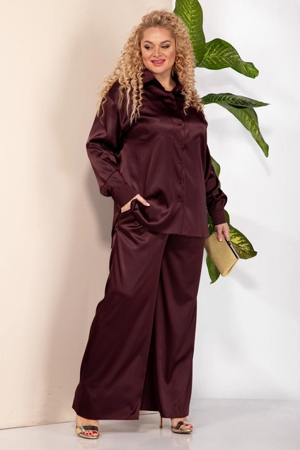 Костюм брючный 843 шоколад Anastasia