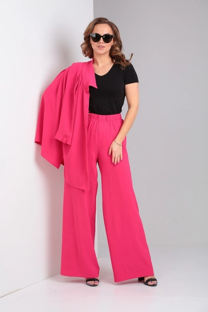 Костюм брючный 003 фуксия Andrea Fashion
