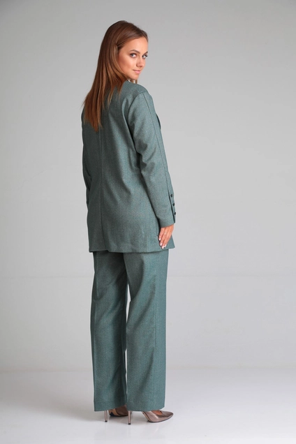 Костюм брючный 012 зеленый Andrea Fashion