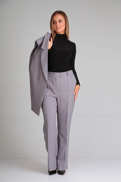 Костюм брючный 013 серый Andrea Fashion