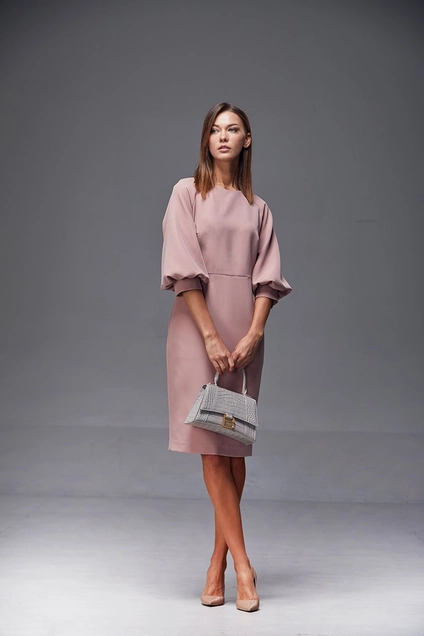 *Платье 166 розовый Andrea Fashion