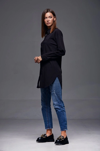 Рубашка 178 черный Andrea Fashion