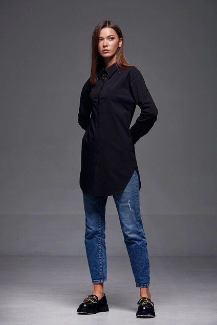 Рубашка 178 черный Andrea Fashion