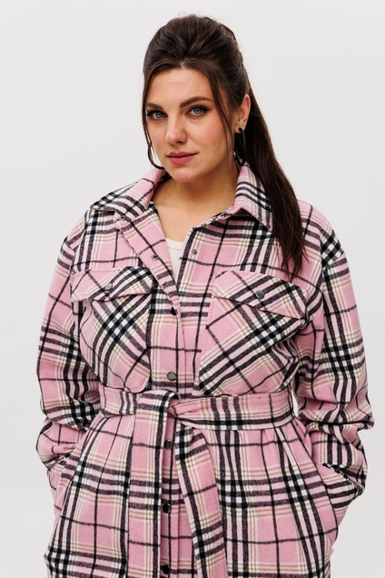 Пальто 1138 розовый кизил Anelli