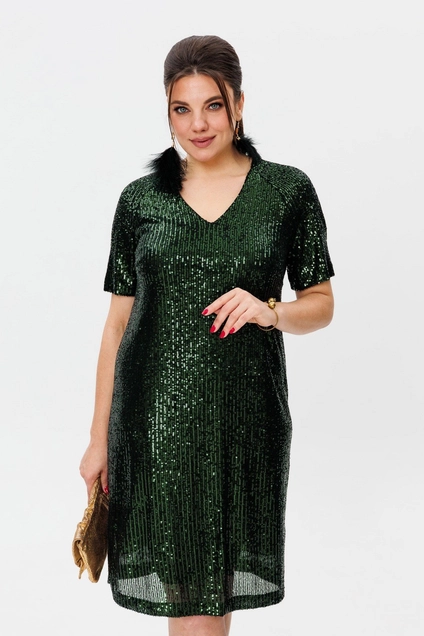 Платье 1441 изумрудная змея Anelli