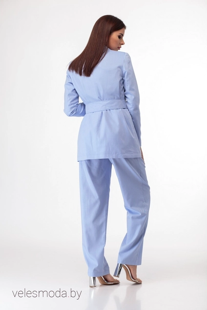Костюм брючный 849 голубой Anelli