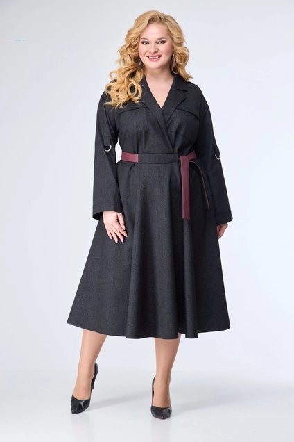 Платье 985 черный + змея Anelli