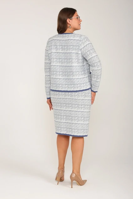 Костюм с юбкой 2160 голубой BONADI