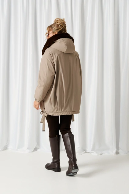 Пальто 1010 тауп Beautiful&Free