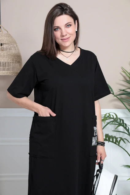 Платье 1014 черный BegiModa