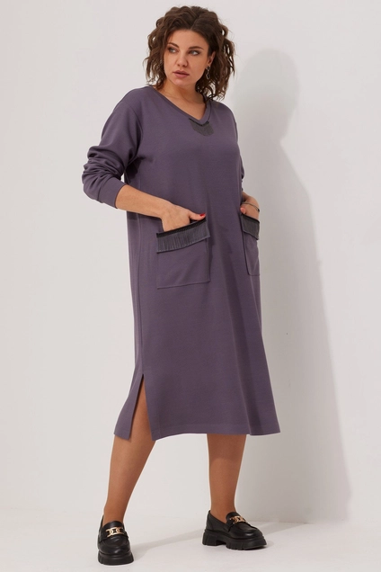 Платье 1043 баклажан BegiModa