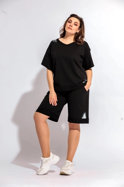 Костюм с шортами 3010 чёрный BegiModa