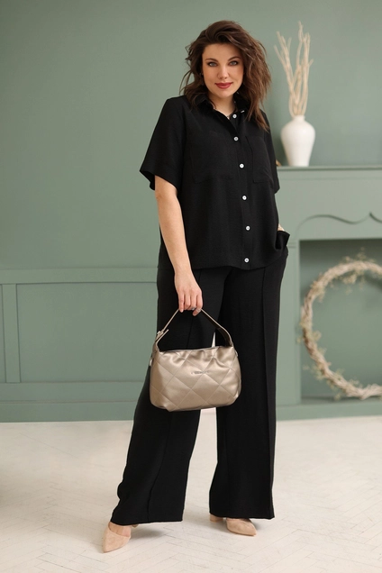 Костюм брючный 3020 черный BegiModa