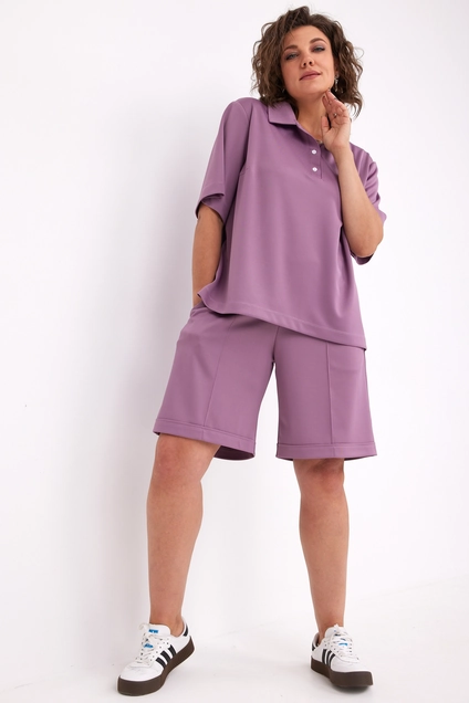 Костюм с шортами 3092 виноградный BegiModa