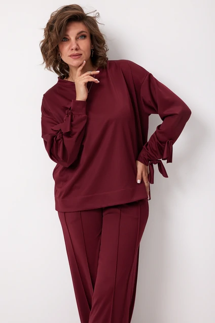 Костюм брючный 3098 вишня BegiModa фото 3