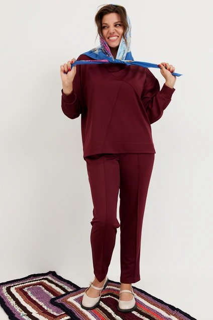 Костюм брючный 3100 вишня BegiModa