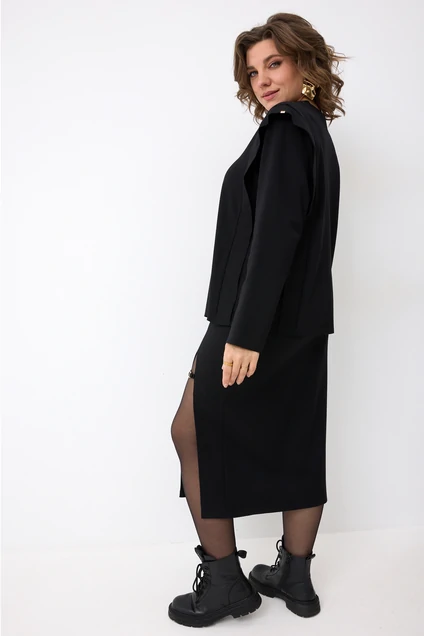Костюм с юбкой 3101 черный BegiModa