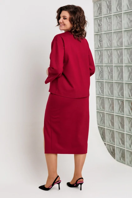Костюм с юбкой 3105 бордо BegiModa