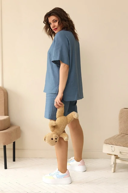 Блузка 4034 джинс BegiModa