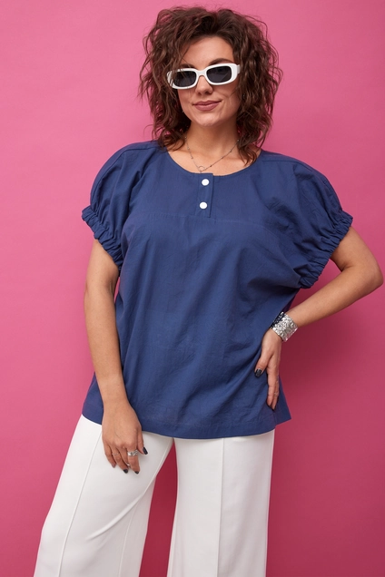 Блузка 4124 синий BegiModa