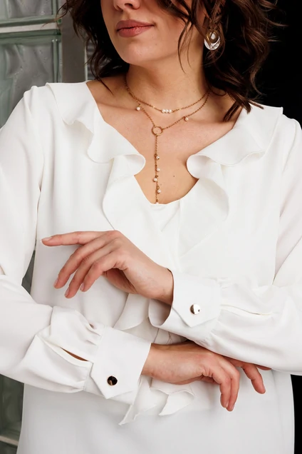 Блузка 4167 белый BegiModa
