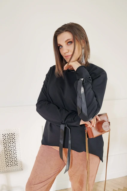 Блузка 4009 черный BegiModa