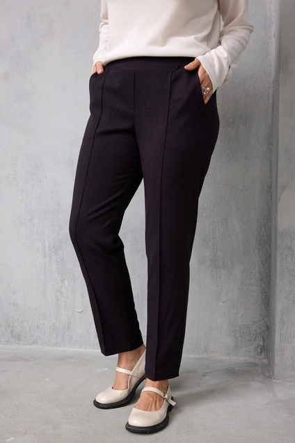 Брюки 6078 черный баклажан BegiModa