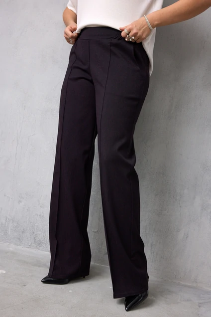 Брюки 6079 черный баклажан BegiModa