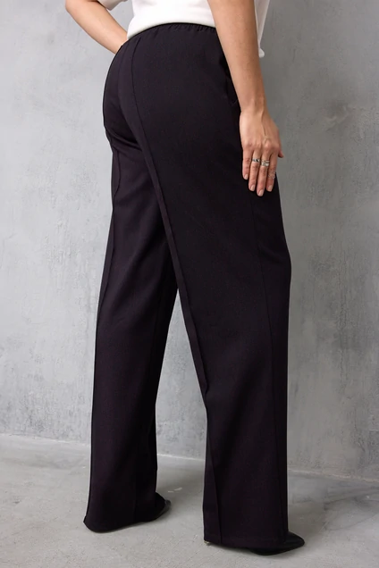 Брюки 6079 черный баклажан BegiModa
