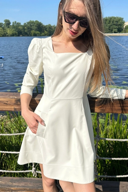 Платье 6076 белый DAVYDOV