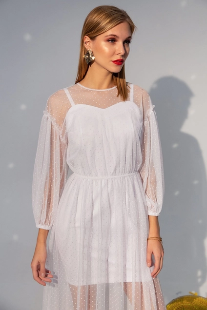 Костюм с платьем 9104 белый Daloria