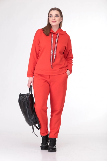 Спортивный костюм+жилет 904 красный Deluiz N
