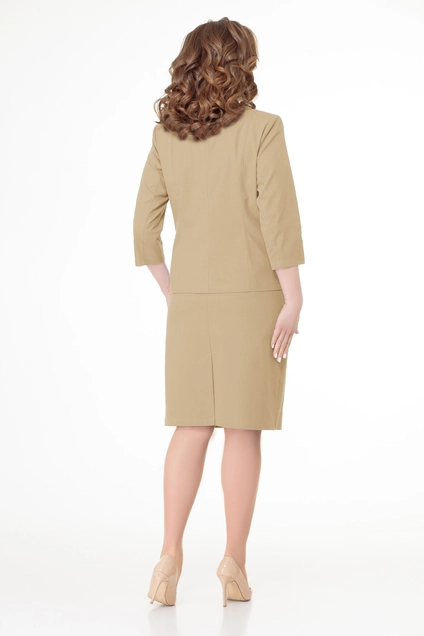 Костюм с юбкой 4208 + 3341 бежевый Elite Moda