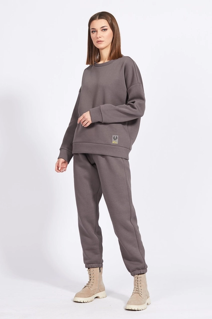 Спортивный костюм 2151 серо-сливовый EOLA