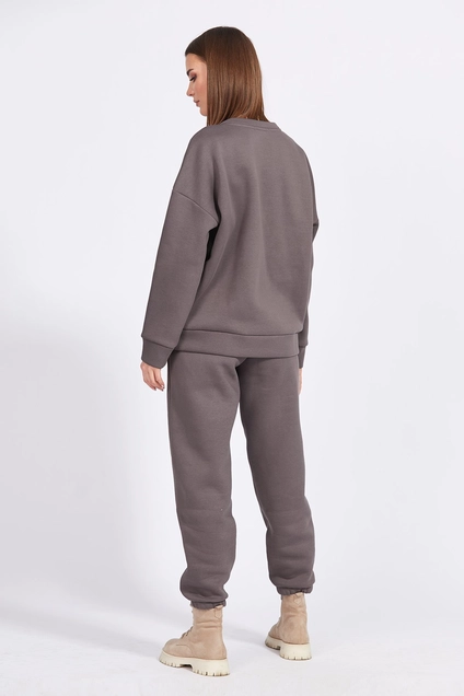 Спортивный костюм 2151 серо-сливовый EOLA