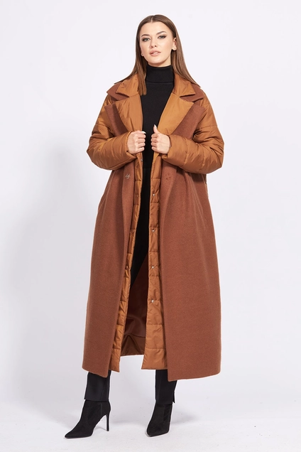 Пальто 2246 корица EOLA