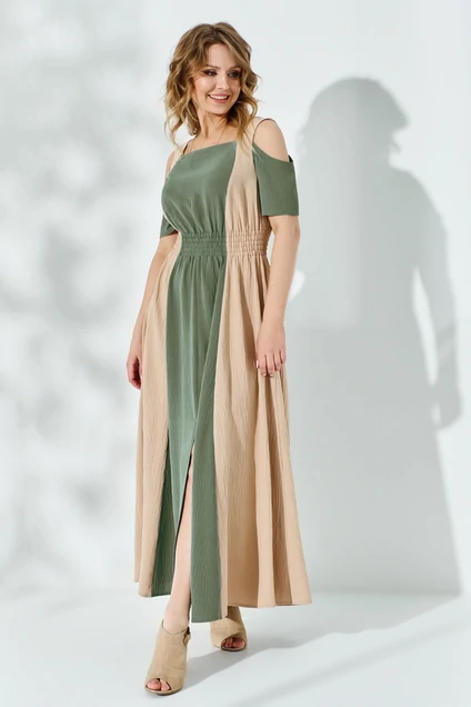 Платье 520 хаки Euro Moda