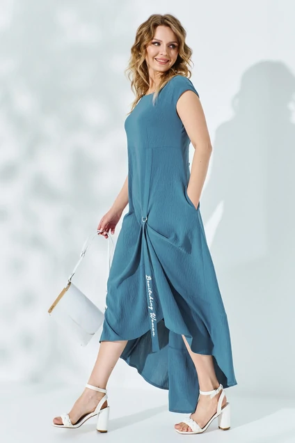 Платье 527 морская волна Euro Moda