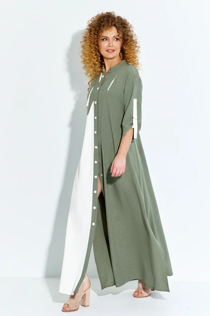 Платье 691 хаки Euro Moda