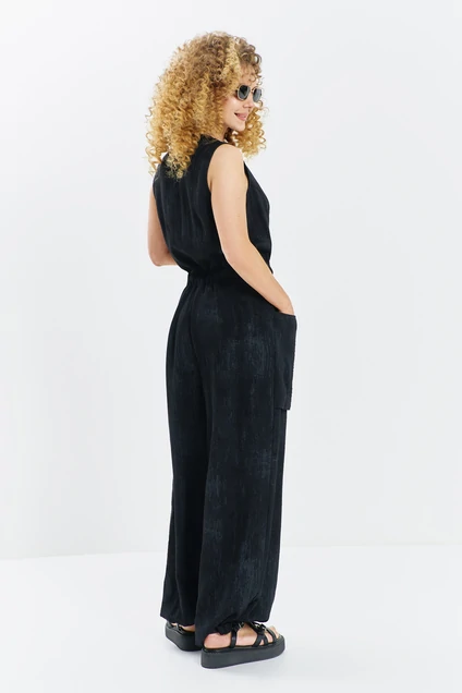 Комбинезон 717 черный меланж Euro Moda