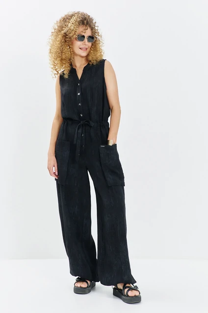 Комбинезон 717 черный меланж Euro Moda