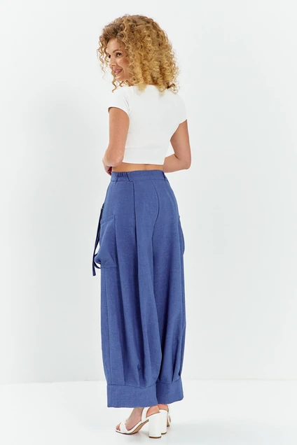 Брюки 731 синий Euro Moda