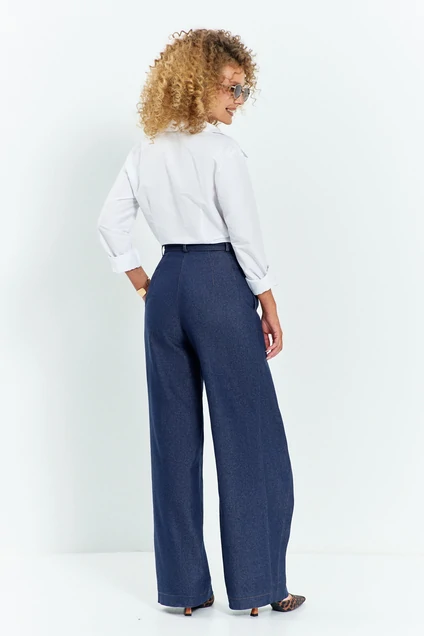 Брюки 740 синий Euro Moda