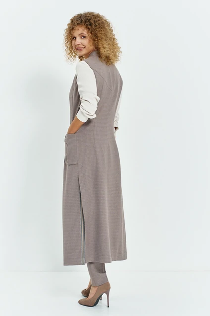 Костюм брючный 783 серый Euro Moda