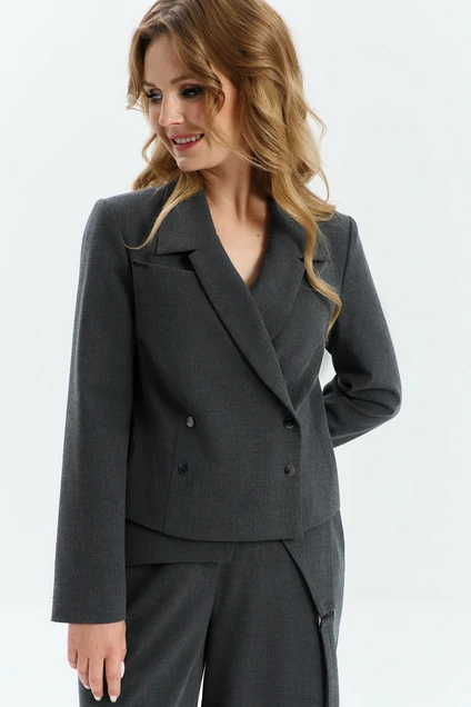 Костюм брючный 791 серый Euro Moda