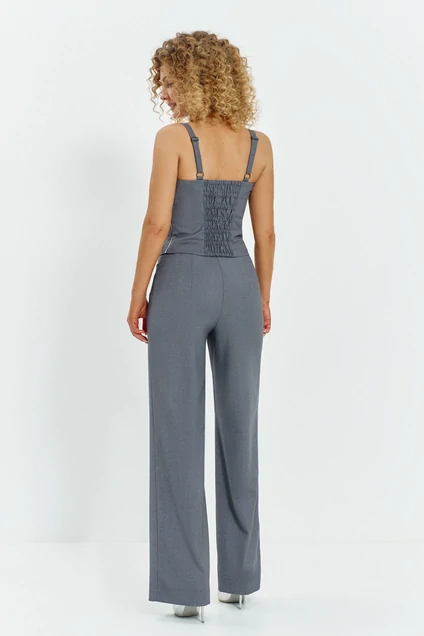Костюм брючный 794 серый Euro Moda
