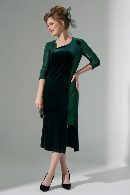 *Платье 490 зеленый Euro Moda