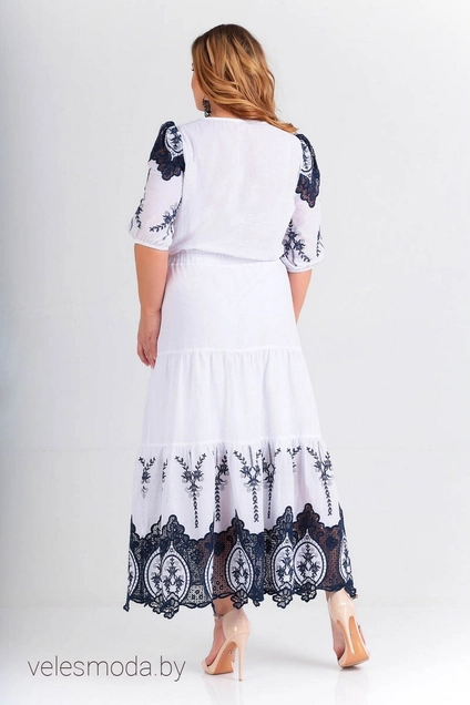 Платье 276 белый Euro Moda