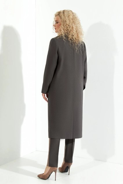 *Костюм брючный 366 капучино + серый Euro Moda